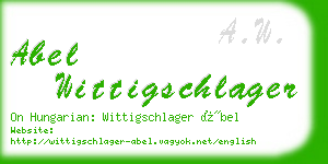 abel wittigschlager business card